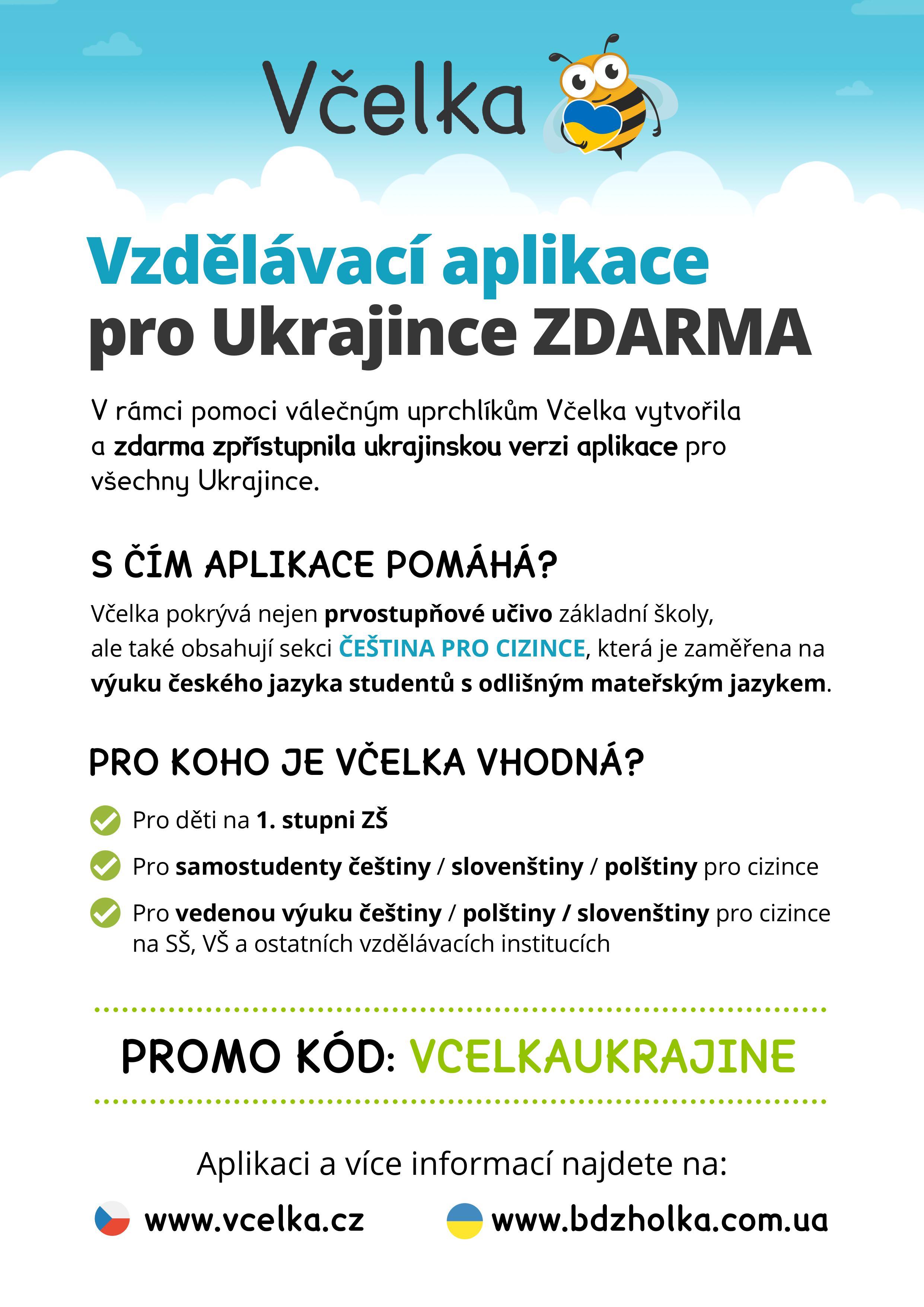 Leták k aplikaci Včelka